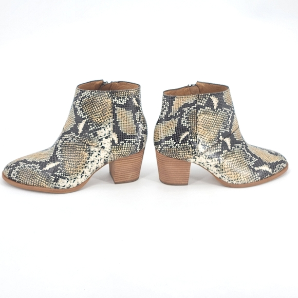 New Madewell Rosie Ankle Boots Booties in Snakeskin Embossed Leather 7, 8, 8.5 - Picture 3 of 12